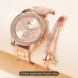 Rose gold watch set LAST ONE